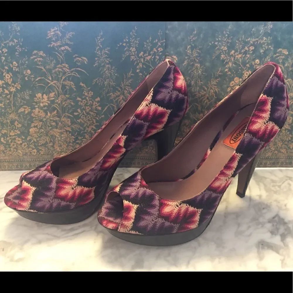 Missoni Knit Platform Heels 